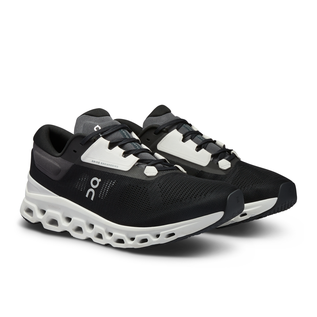 Giày Thể Thao Chạy Bộ Nam On Running Cloudstratus 3 Black Frost - Đen