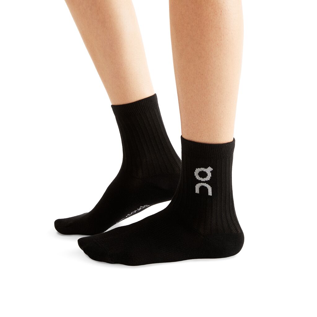 Vớ Thể Thao Unisex On Running Logo Sock 3-Pack ( 3 đôi ) - Đen