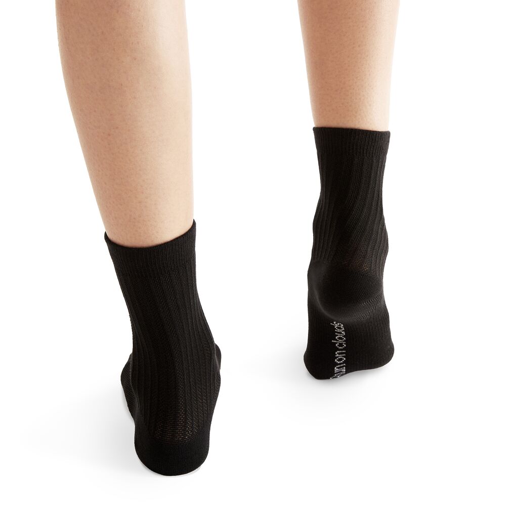 Vớ Thể Thao Unisex On Running Logo Sock 3-Pack ( 3 đôi ) - Đen