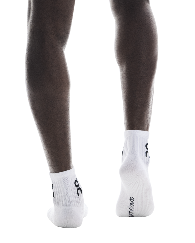 Vớ Thể Thao On Running Logo Sock Mid ( 3 đôi ) - Trắng