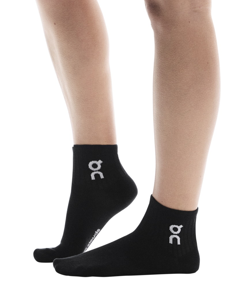 Vớ Thể Thao On Running Logo Sock Mid 3P ( 3 đôi ) - Đen