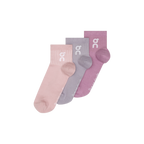 Vớ Thể Thao On Running Logo Sock Mid 3P ( 3 đôi ) - Hồng