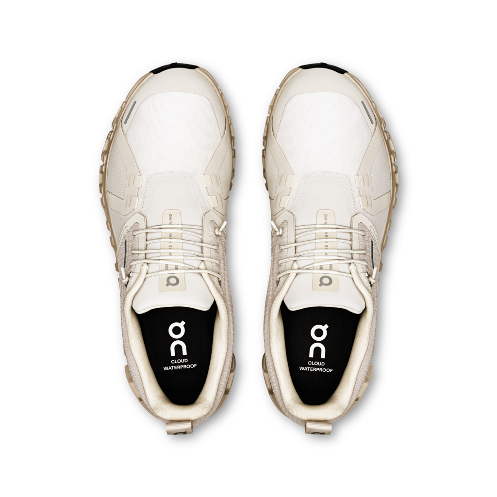 Giày Thể Thao Chạy Bộ Nữ On Running Cloud 6 Waterproof Pearl Cream