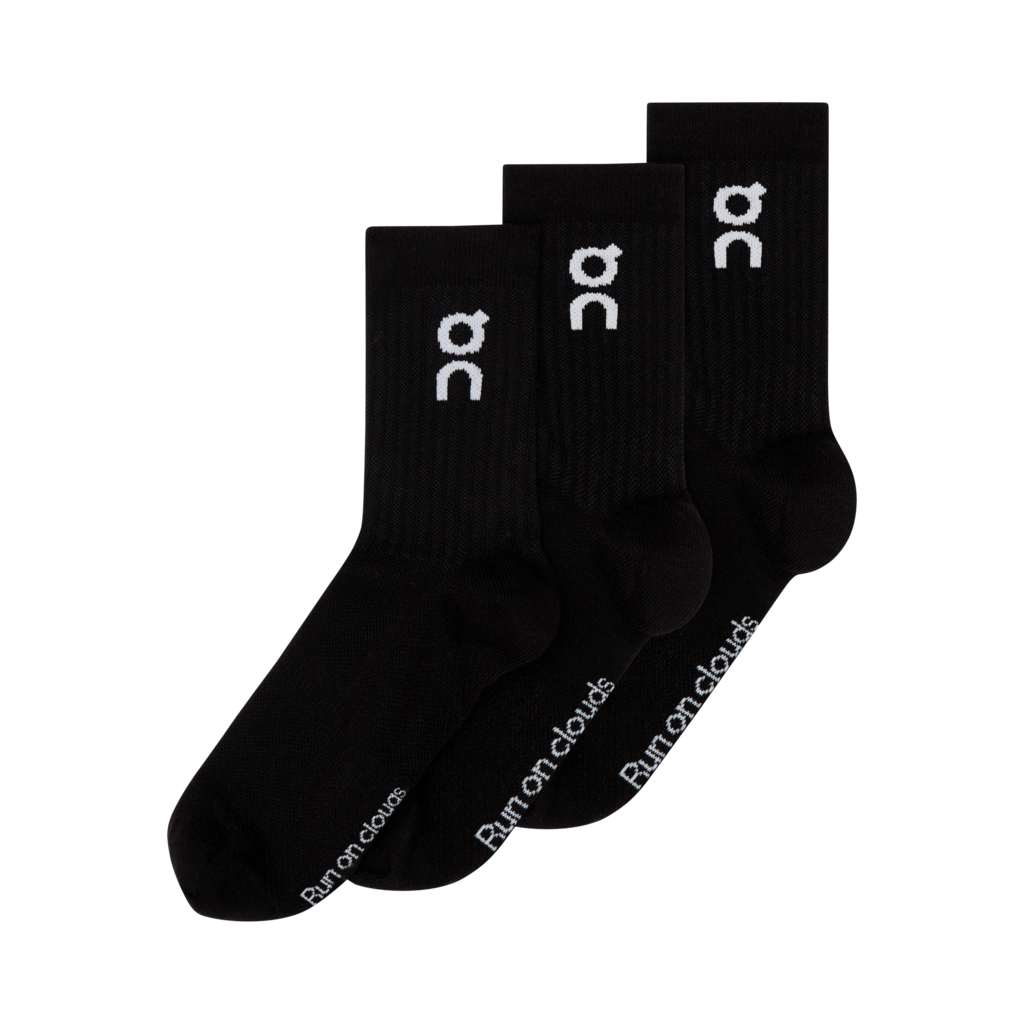 Vớ Thể Thao On Running Logo Sock High 3P ( 3 đôi ) - Đen
